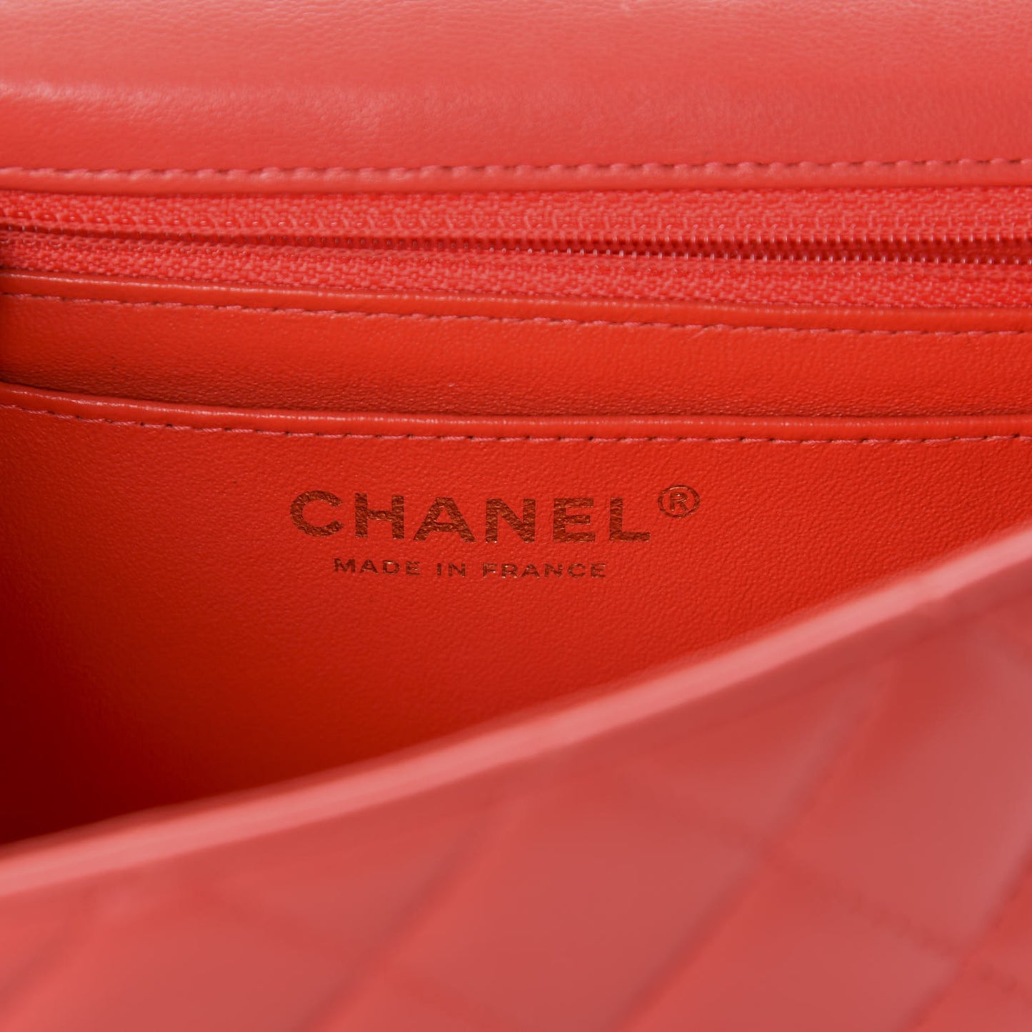 Lambskin Quilted Mini Rectangular Flap Red