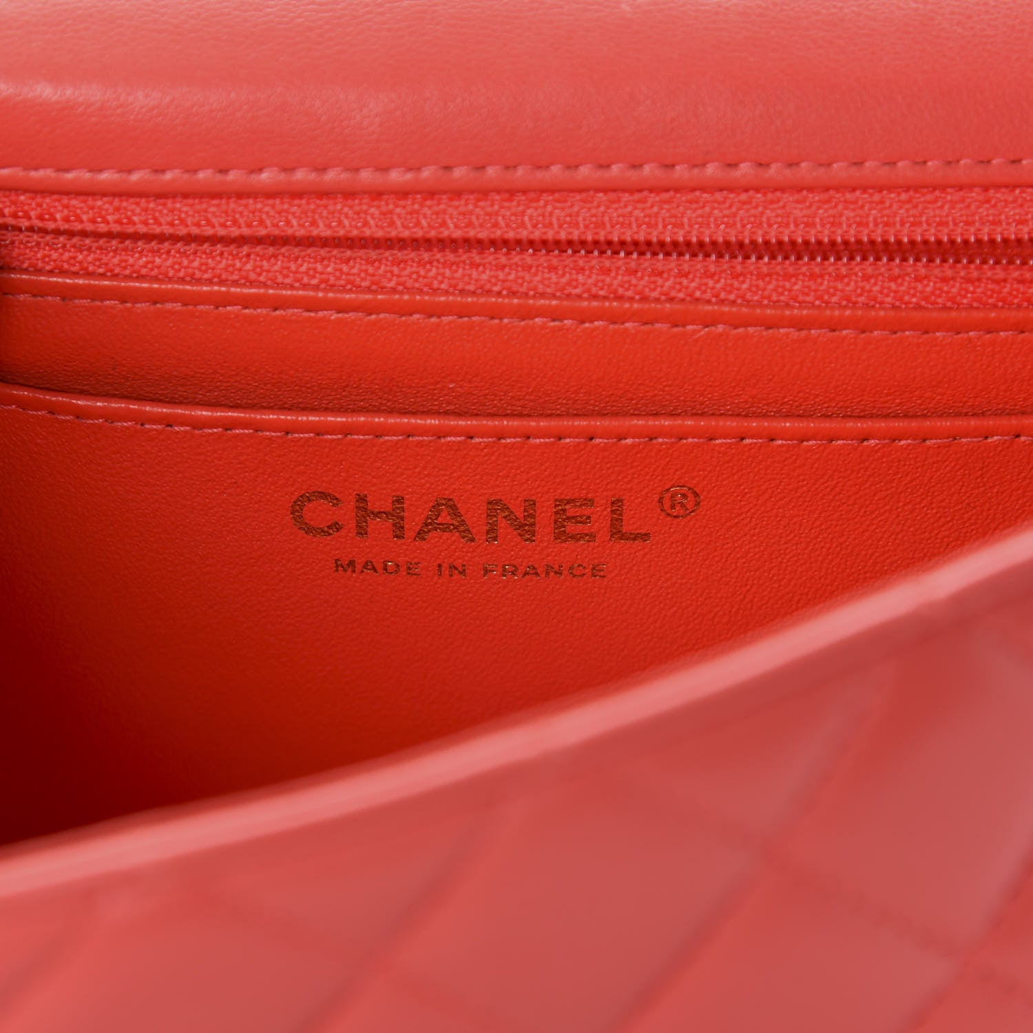 Chanel Lambskin Quilted Mini Rectangular Flap Red 7 of 12