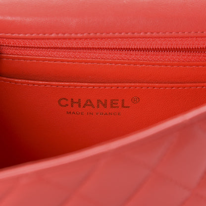 Chanel Lambskin Quilted Mini Rectangular Flap Red 7 of 12
