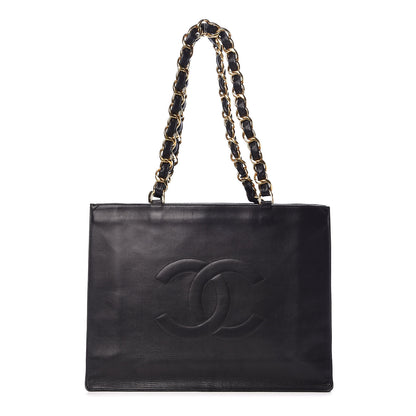 Chanel Lambskin CC Tote Black 1 of 16