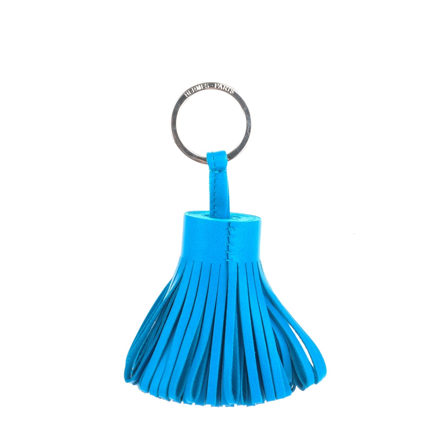 Lambskin Carmen Tassel Key Holder Bleu Zanzibar
