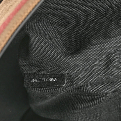 Burberry Canvas Mega Check Large Baildon Messenger Bag Black 7 of 10