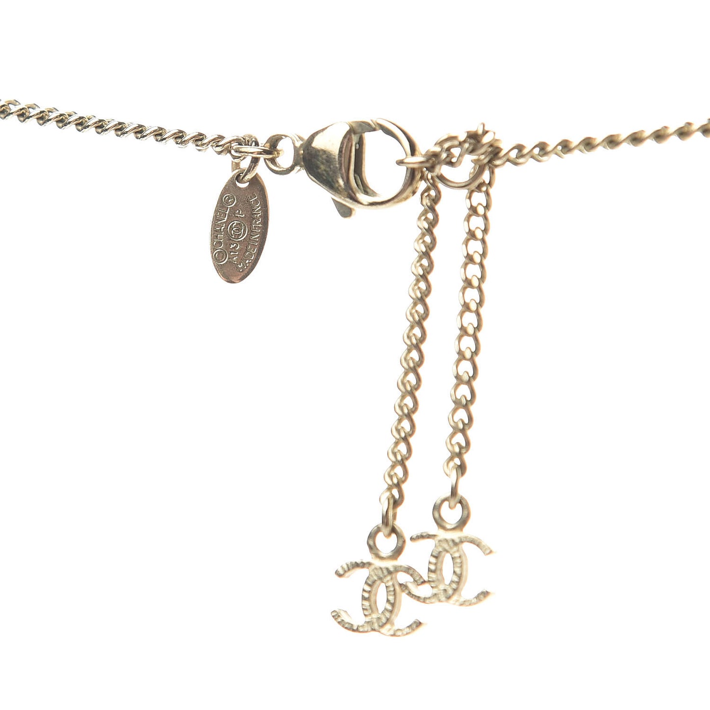Crystal Pearl Camellia Necklace Gold