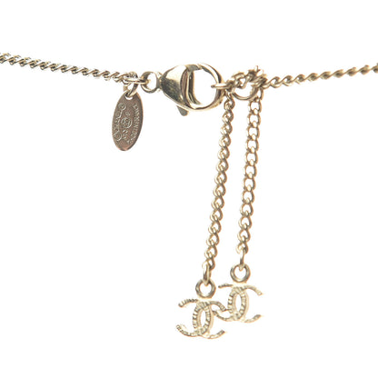 Chanel Crystal Pearl Camellia Necklace Gold 4 of 6
