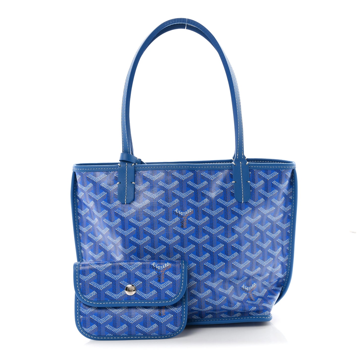 Goyardine Reversible Mini Anjou Sky Blue