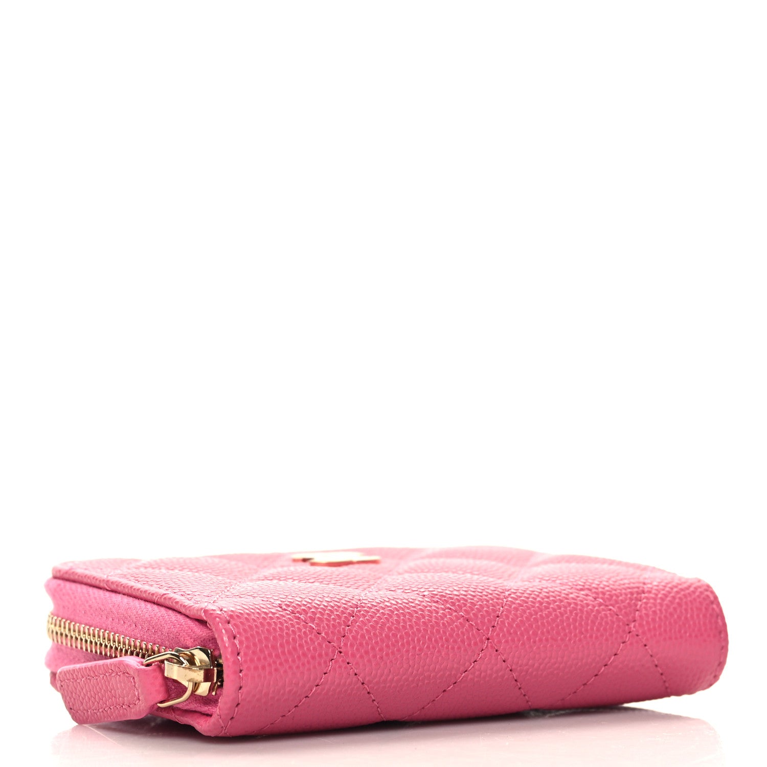Chanel Caviar Quilted Zip Coin Purse Pink 4 of 8
