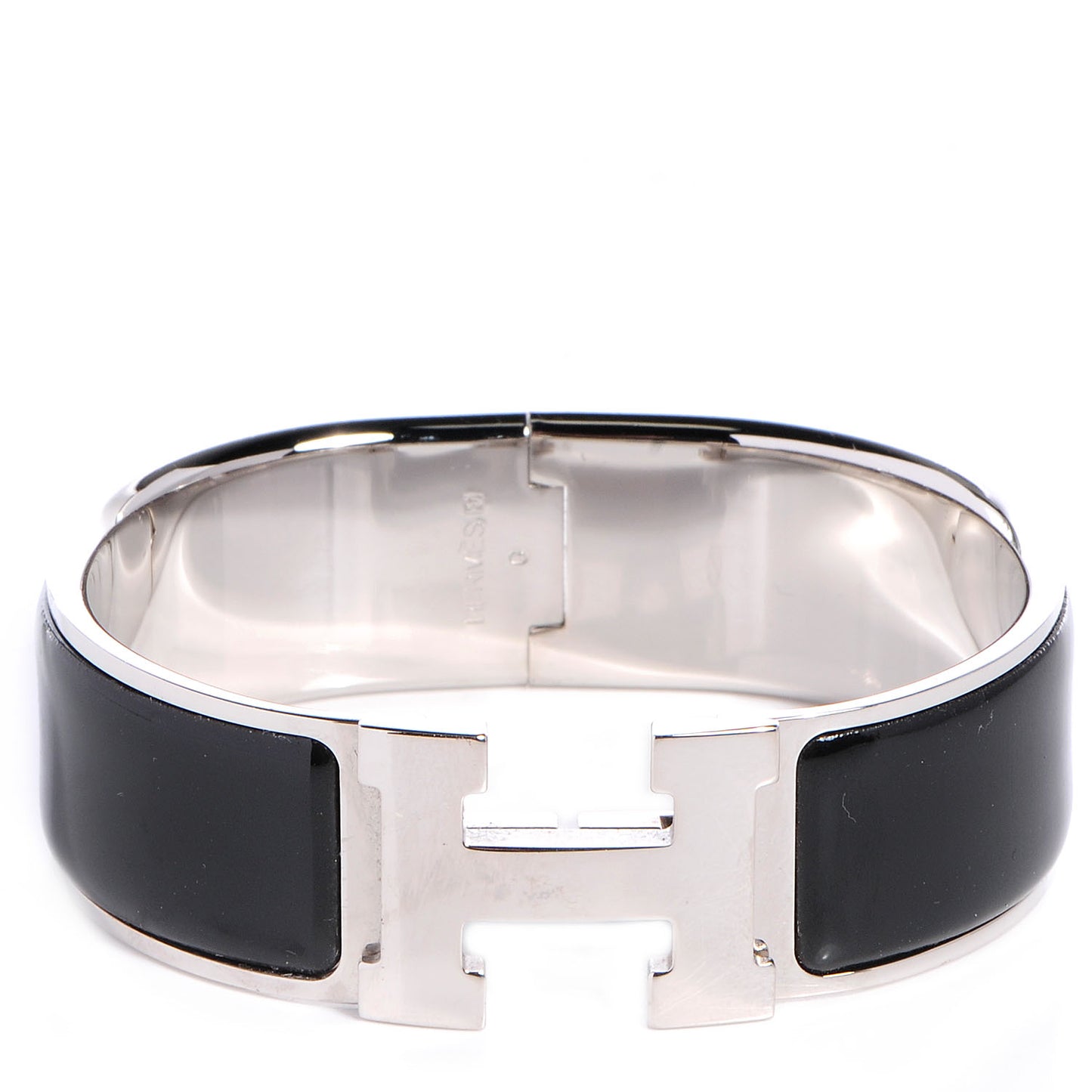Enamel Wide Clic Clac H Bracelet PM Black