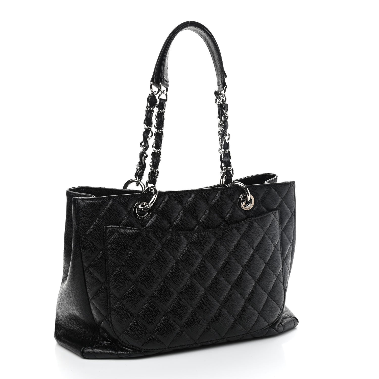Chanel Caviar Quilted Grand Shopping Tote GST Black 3 of 11