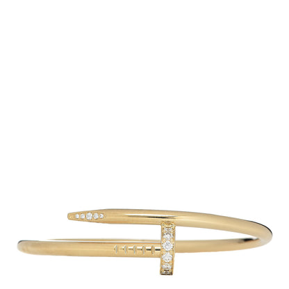 Cartier 18K Yellow Gold Diamond Juste Un Clou Bracelet 15 1 of 4