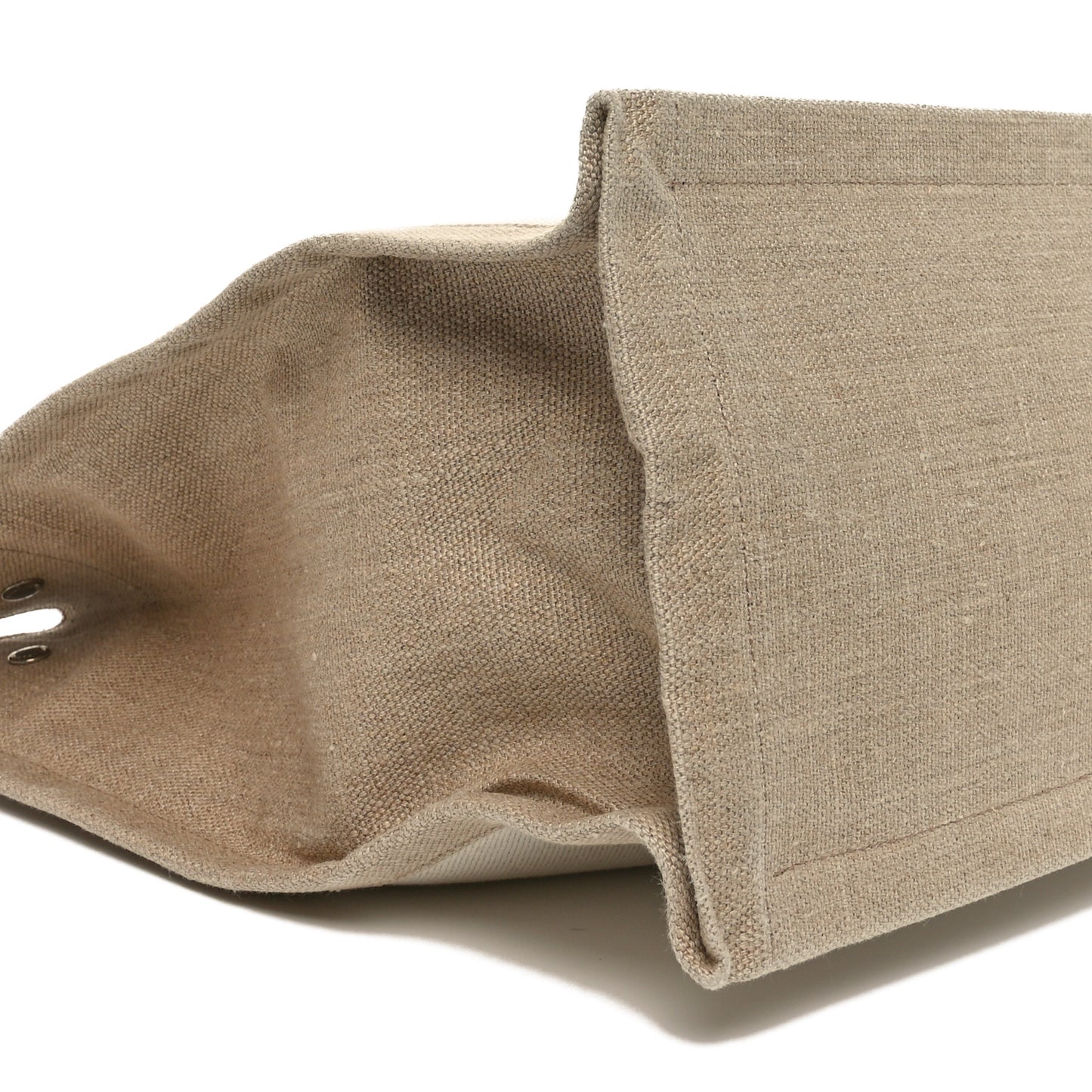 Linen Calfskin Rive Gauche Tote Greggio Natural