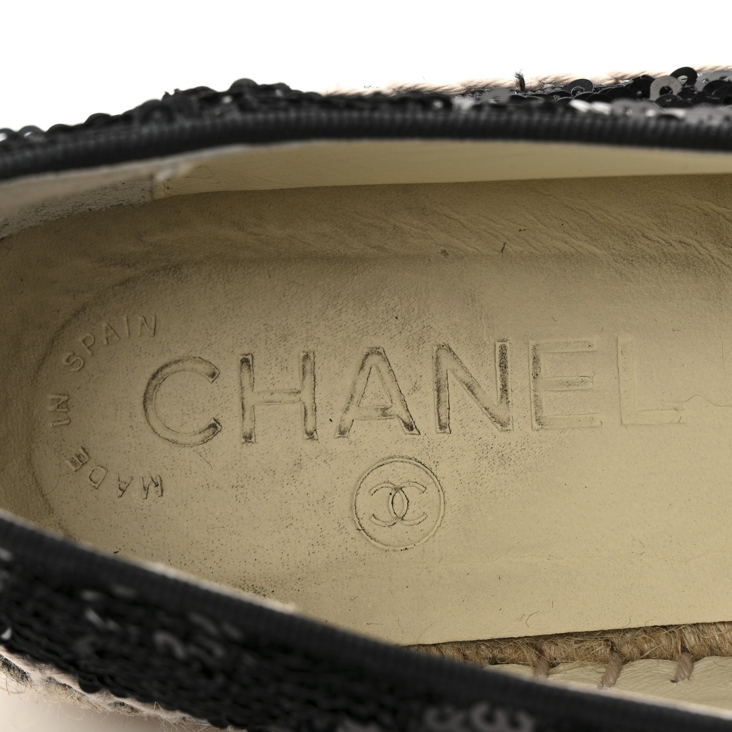 Patent Sequin CC Espadrilles 39 Black