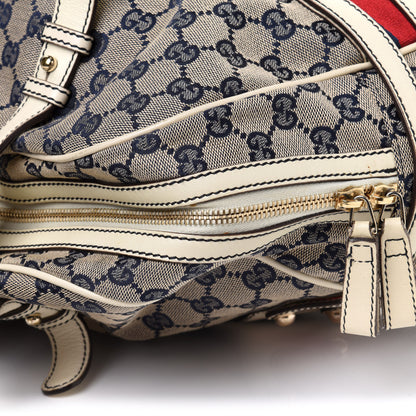 Gucci Monogram Vintage Web Signature XL Bowler White 15 of 15