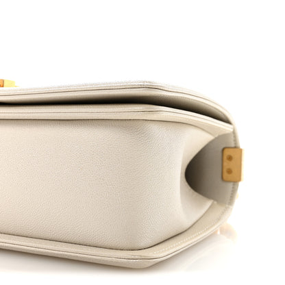 Chanel Iridescent Caviar Quilted Medium Boy Flap White 10 of 10