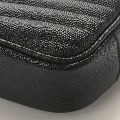 Saint Laurent Grain De Poudre Matelasse Monogram Mini Lou Camera Bag Black 8 of 8