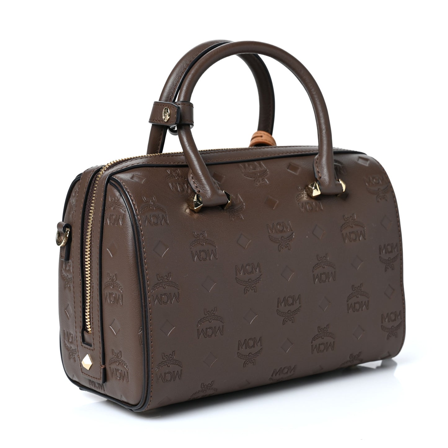 Calfskin Ottomar Monogram Essential Boston Bag Chestnut