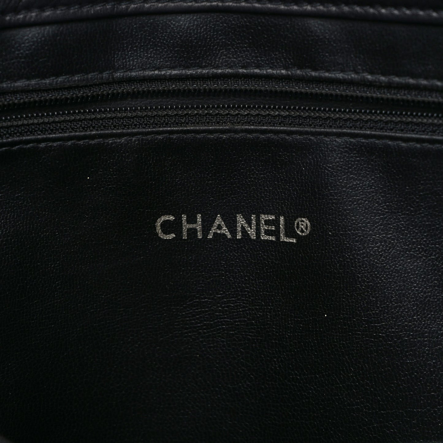 Aged Calfskin Quilted Messenger Bag Black