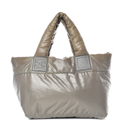 Chanel Nylon Quilted Small Coco Cocoon Reversible Tote Gray 1 of 12
