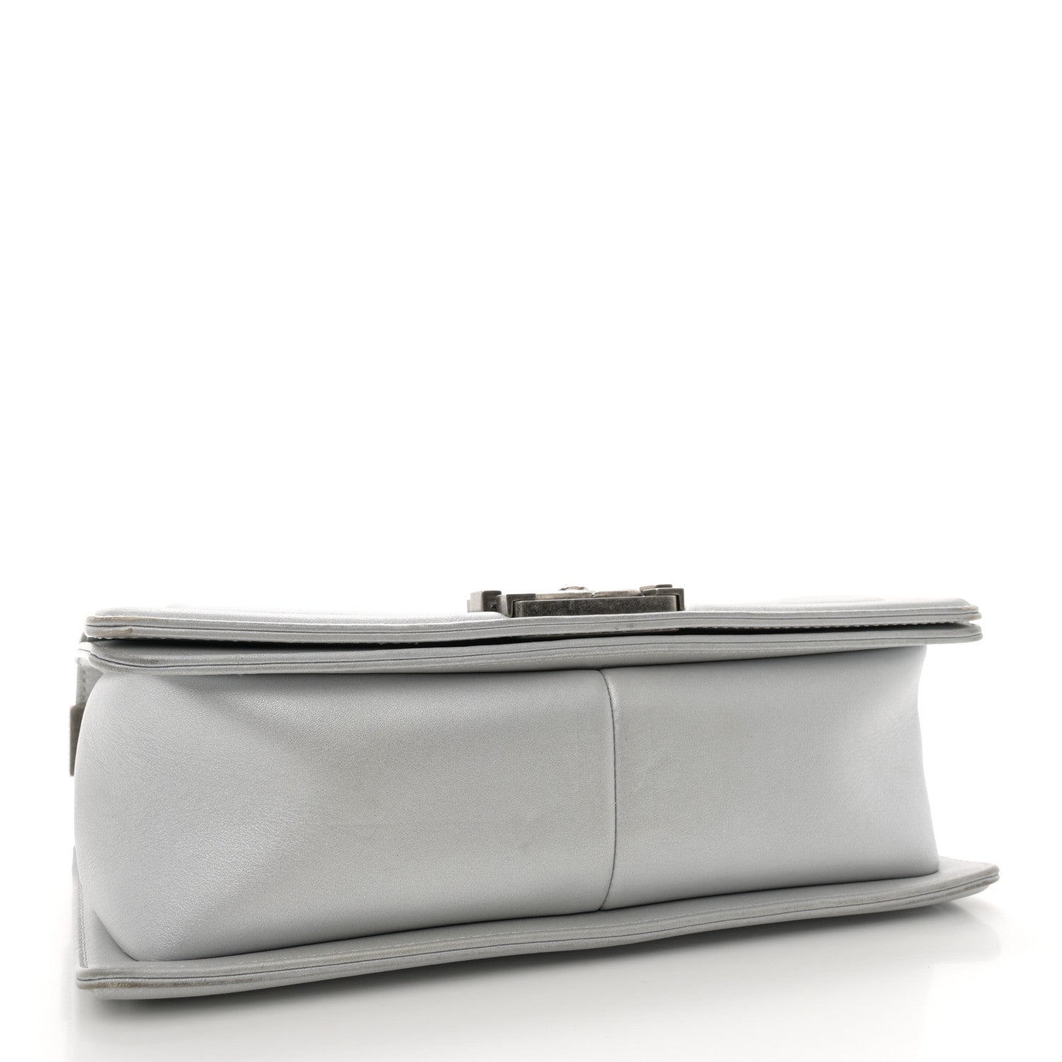 Chanel Metallic Lambskin Quilted Medium Boy Flap Silver 4 of 11