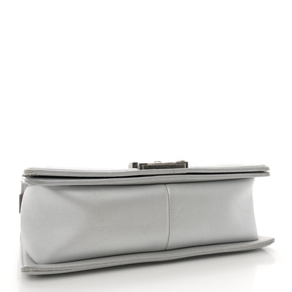 Chanel Metallic Lambskin Quilted Medium Boy Flap Silver 4 of 11