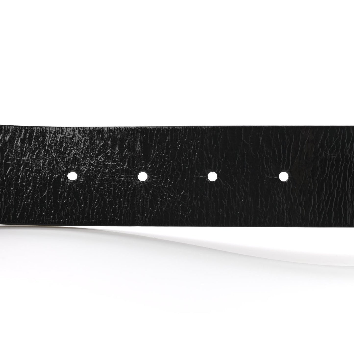 Patent Calfskin CC Reversible Belt 95 Black White