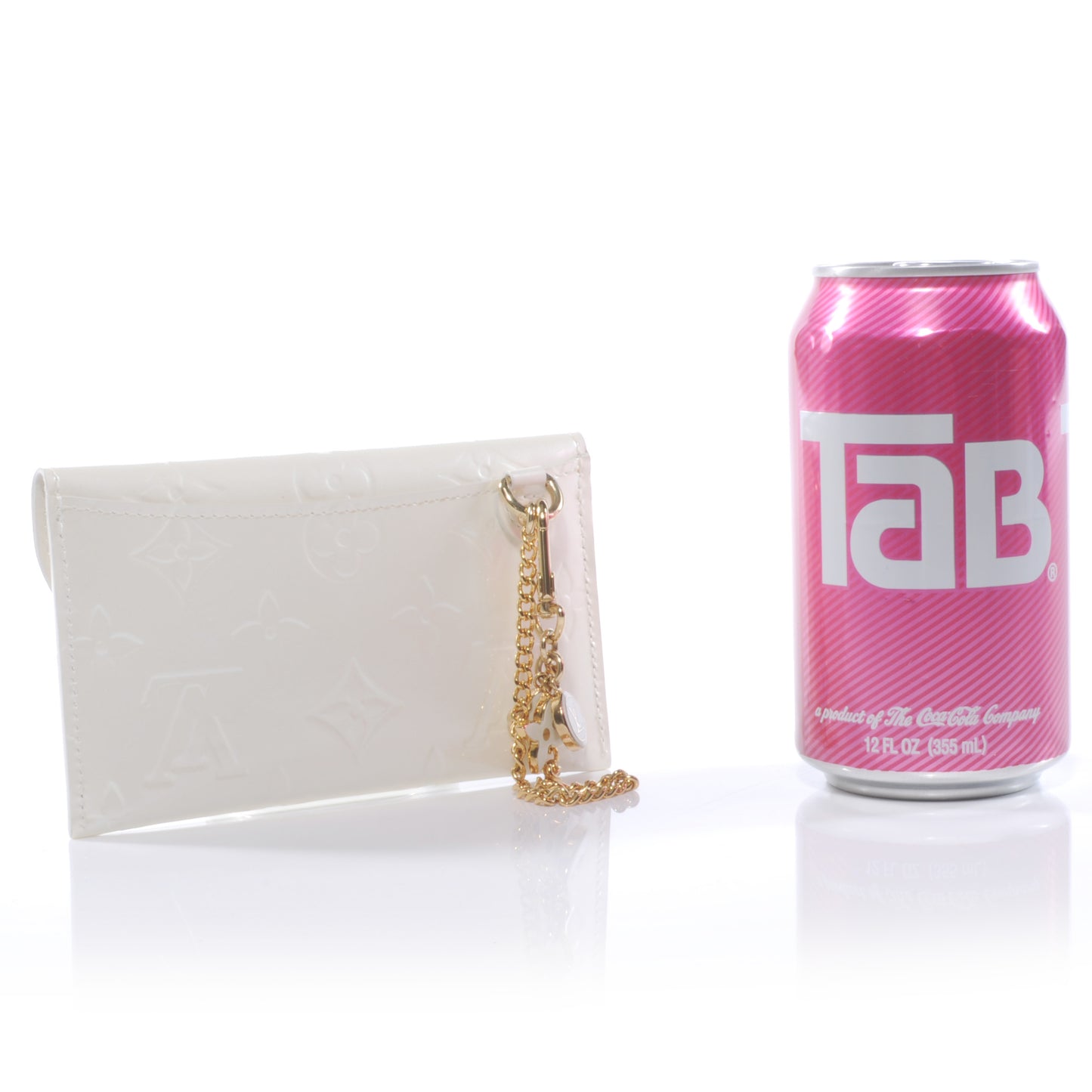 Vernis Envelope Flat Pouch Perle
