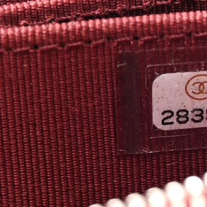 Chanel Lambskin Quilted Zip Around Coin Purse Wallet Burgundy 7 of 8