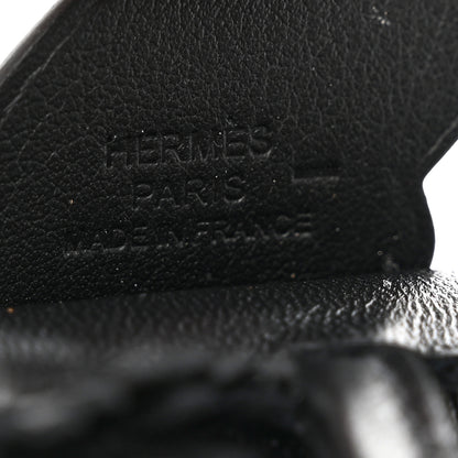 Hermes Milo Lambskin Lizard Touch Grigri Rodeo Pegase Horse Bag Charm PM So Black 4 of 4