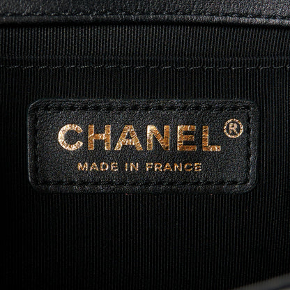 Chanel Calfskin Chevron Quilted Medium Boy Flap Black 6 of 10