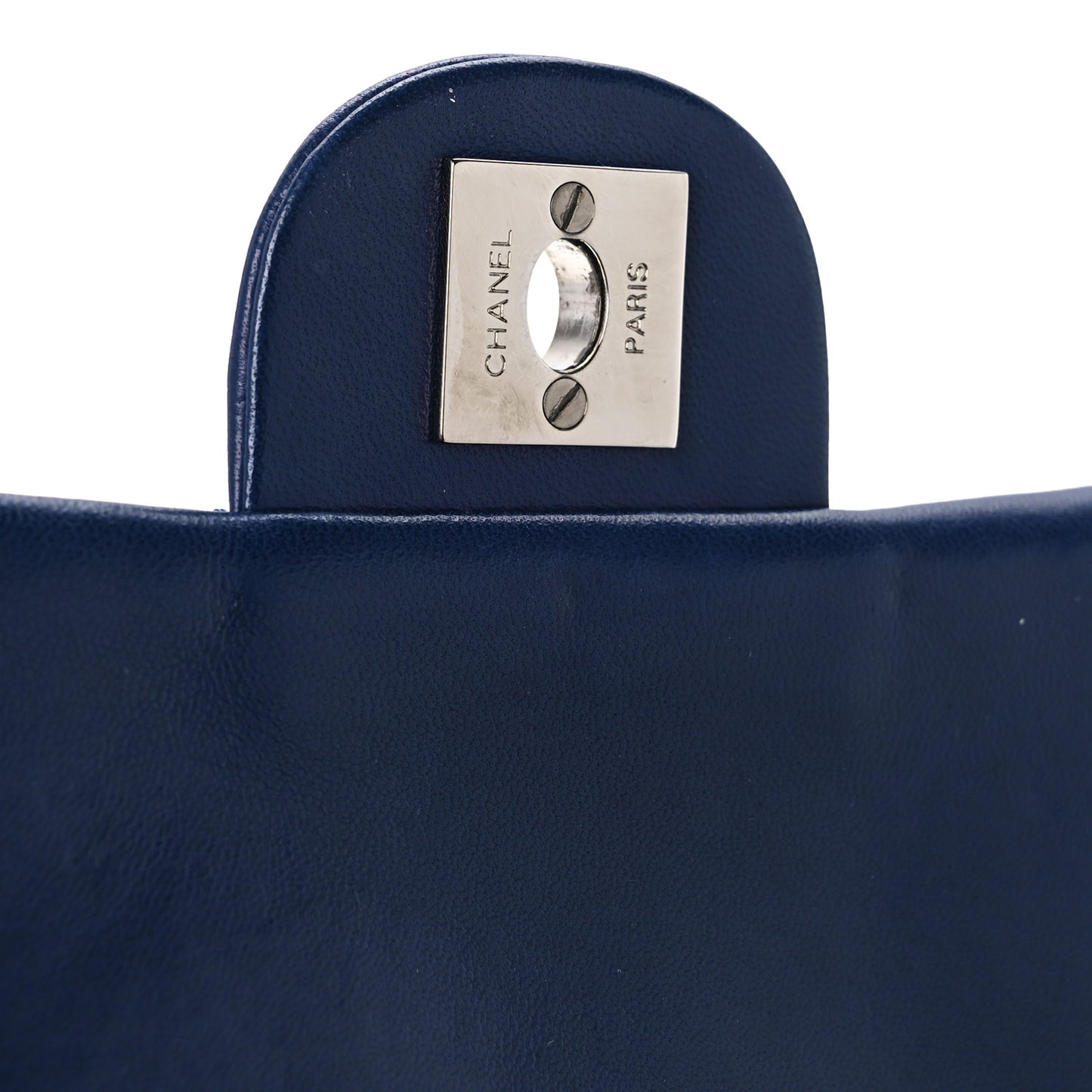 Lambskin Quilted Strass Flap Dark Blue