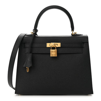Hermes Epsom Kelly Sellier 25 Black 1 of 14
