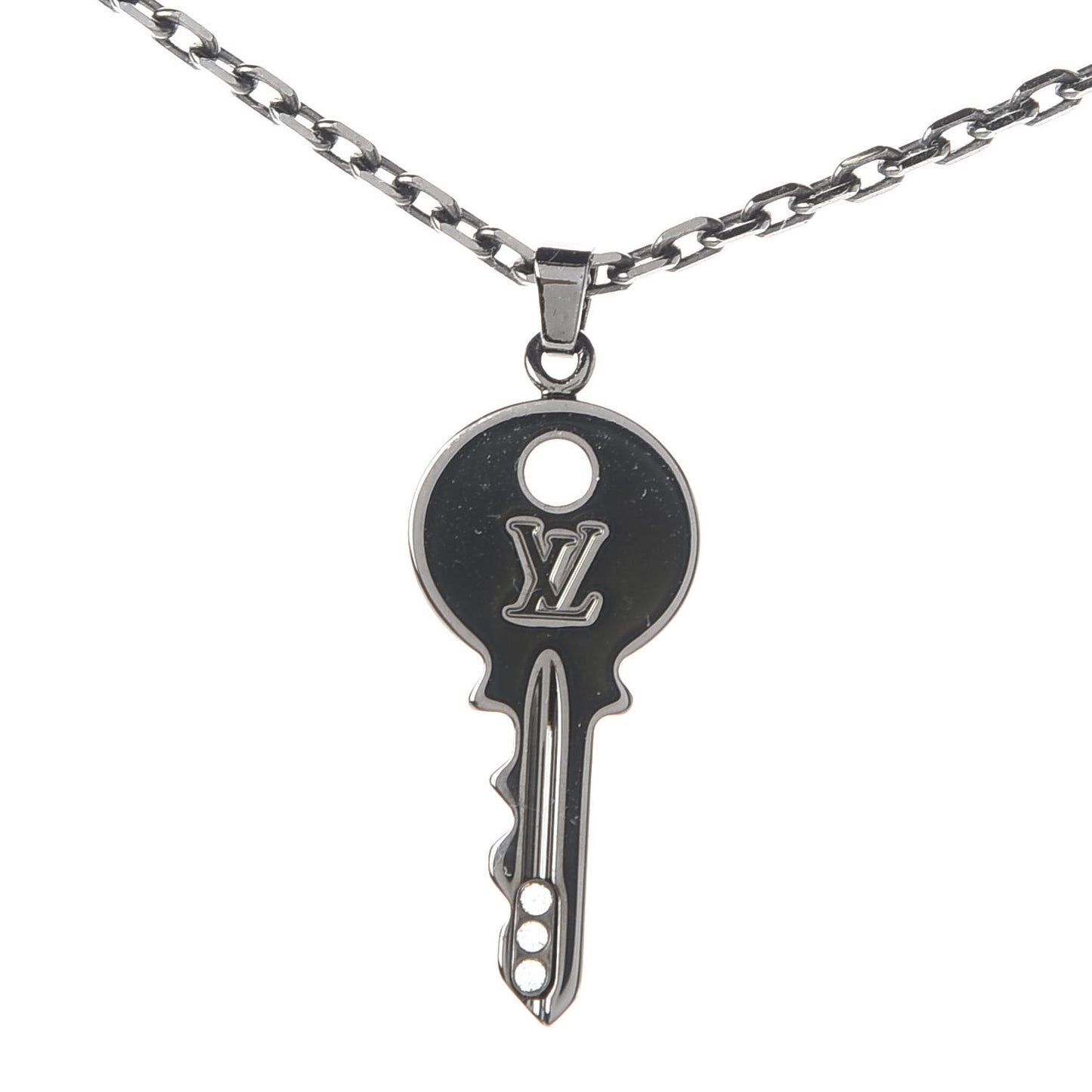 LV Initials Necklace Silver