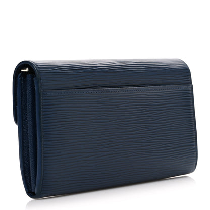 Louis Vuitton Epi Sarah Wallet NM Indigo 3 of 8