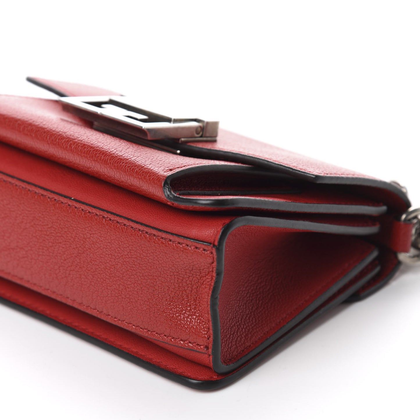 Goatskin Mini GV3 Shoulder Bag Bright Red