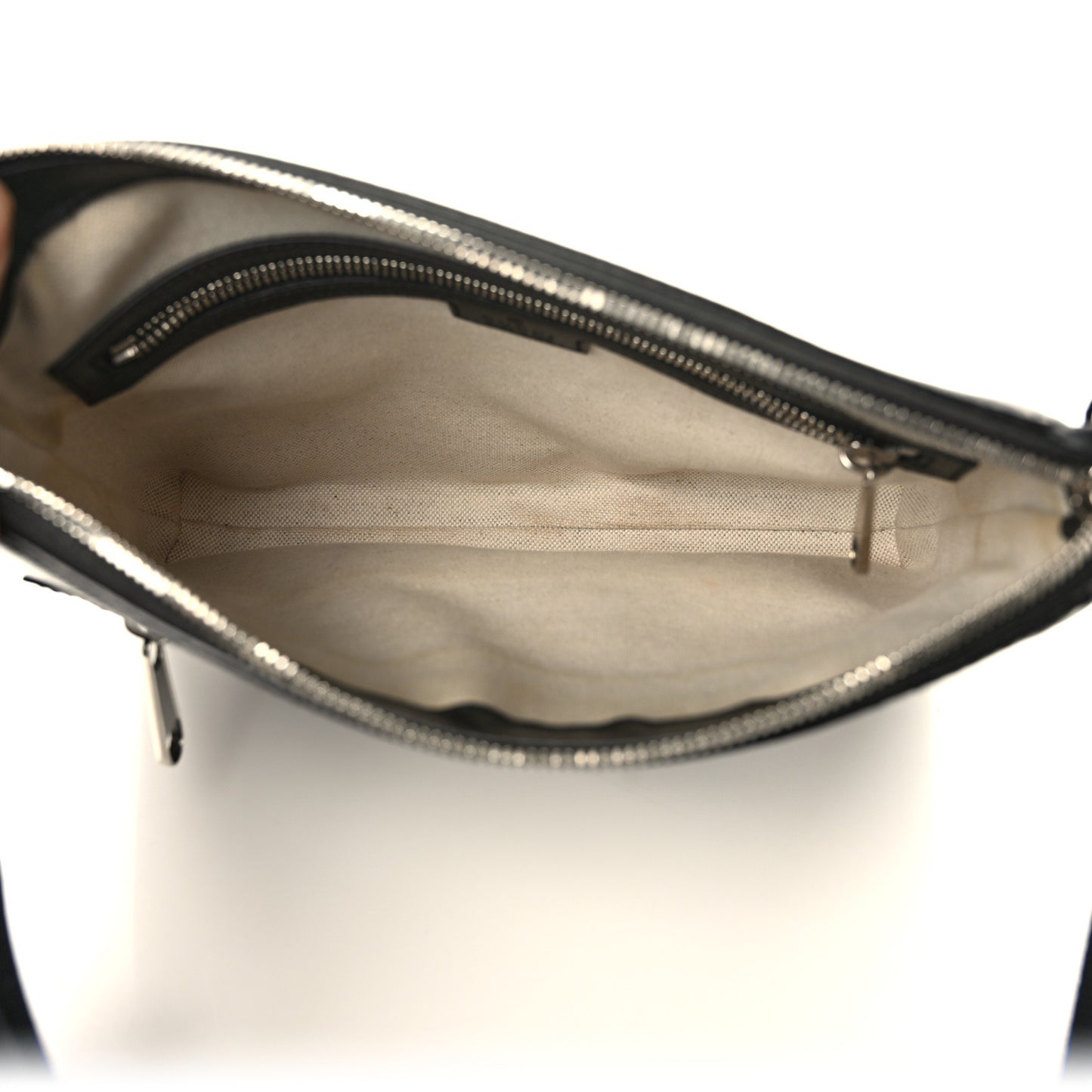 Calfskin GG Tennis Embossed Small Flat Messenger Bag Black