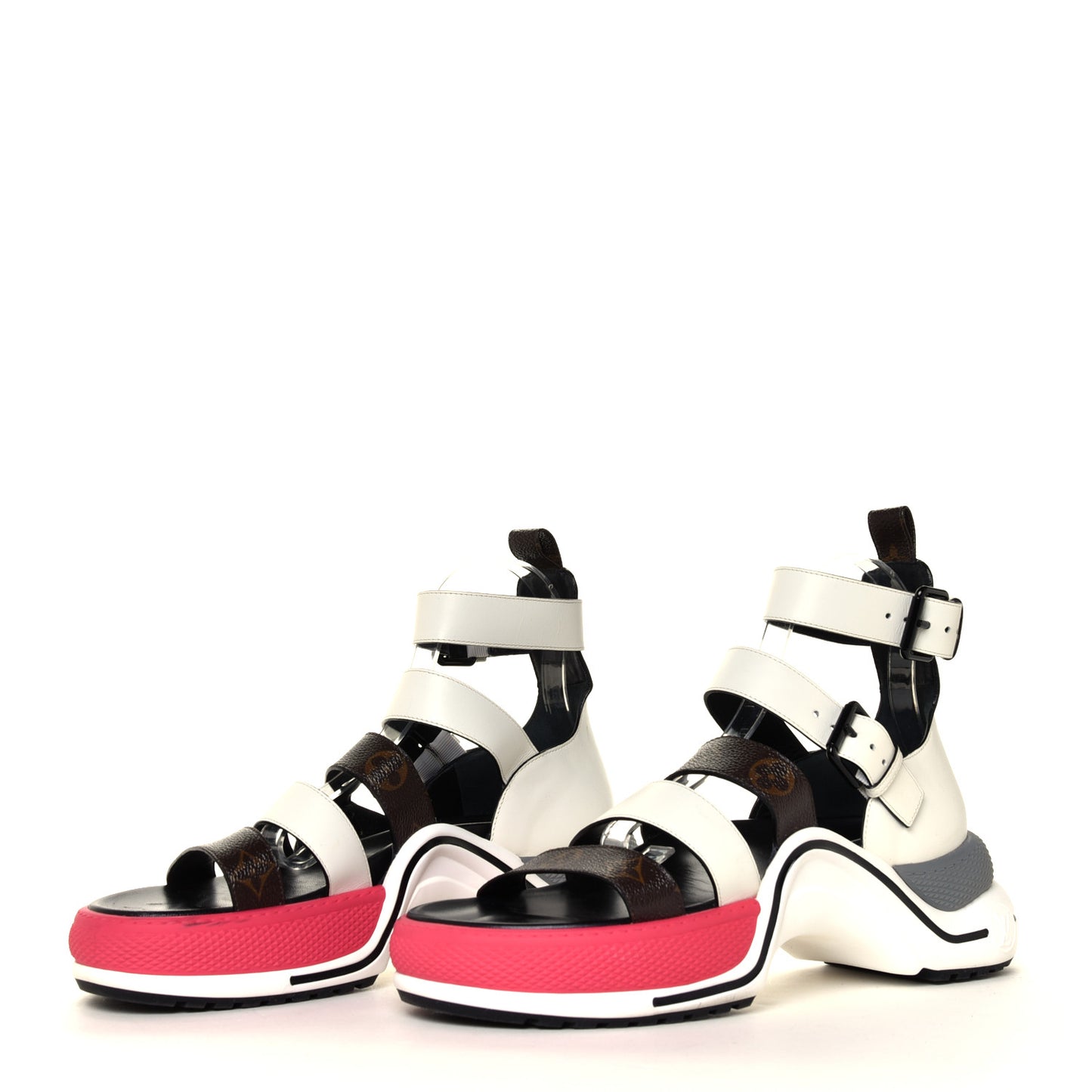 Patent Monogram LV Archlight Sandal 41 White