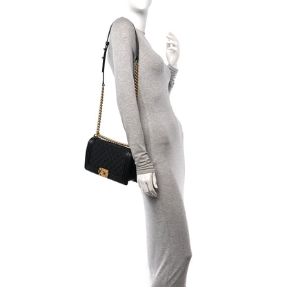 Chanel Caviar Quilted Medium Boy Flap Black 2 of 10