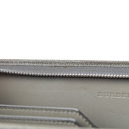 Burberry Grainy Calfskin Zip Around Organizer Grey 9 of 17
