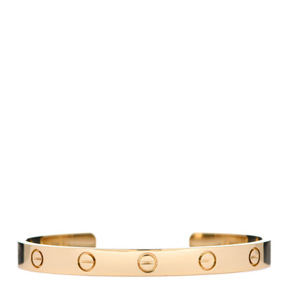 Cartier 18K Yellow Gold LOVE Cuff Bracelet 17 1 of 3