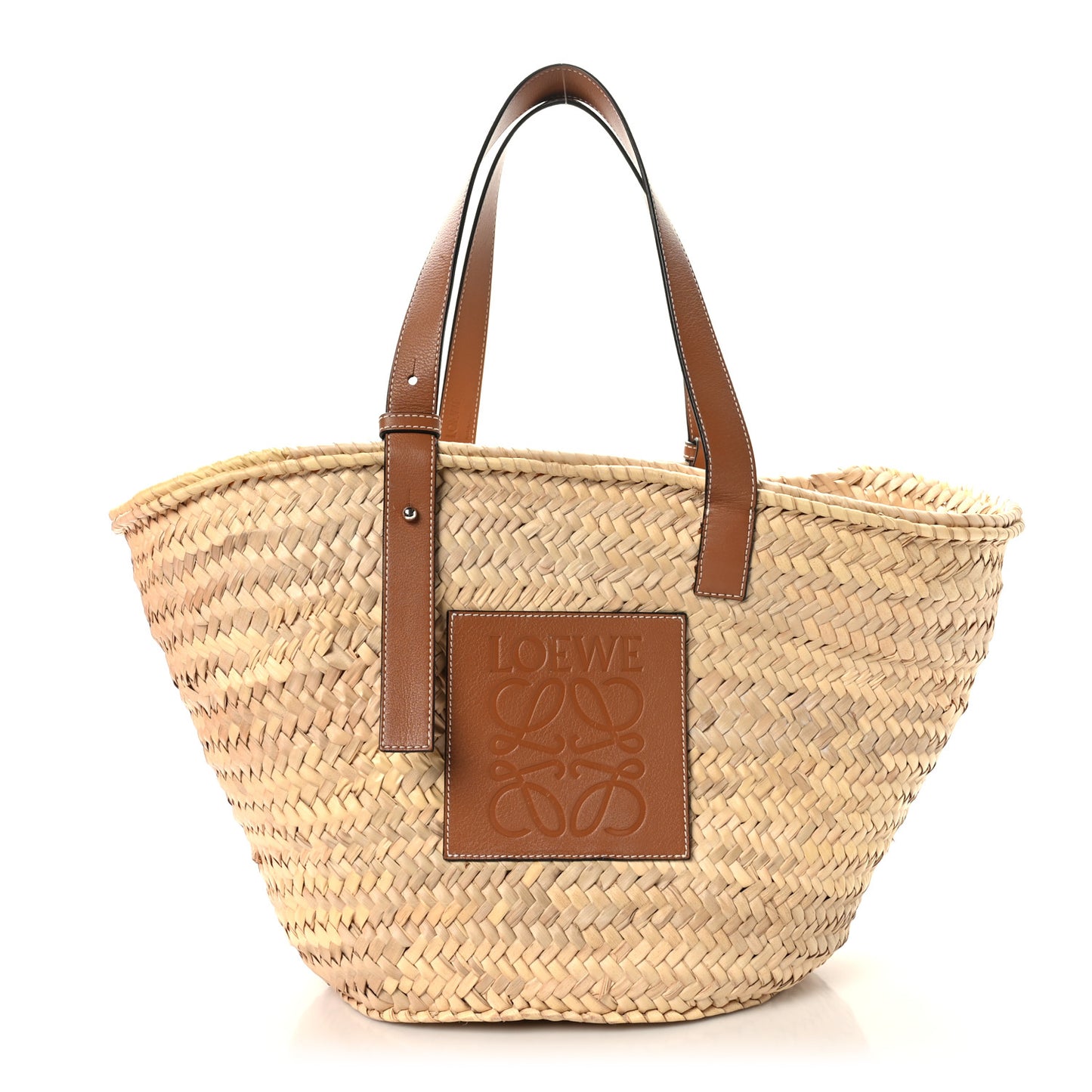 Raffia Basket Tote Bag Natural Tan