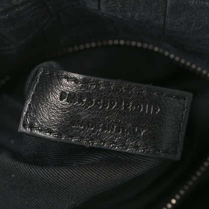 Saint Laurent Nubuck Crocodile Embossed Monogram Medium Niki Chain Satchel Black 7 of 9