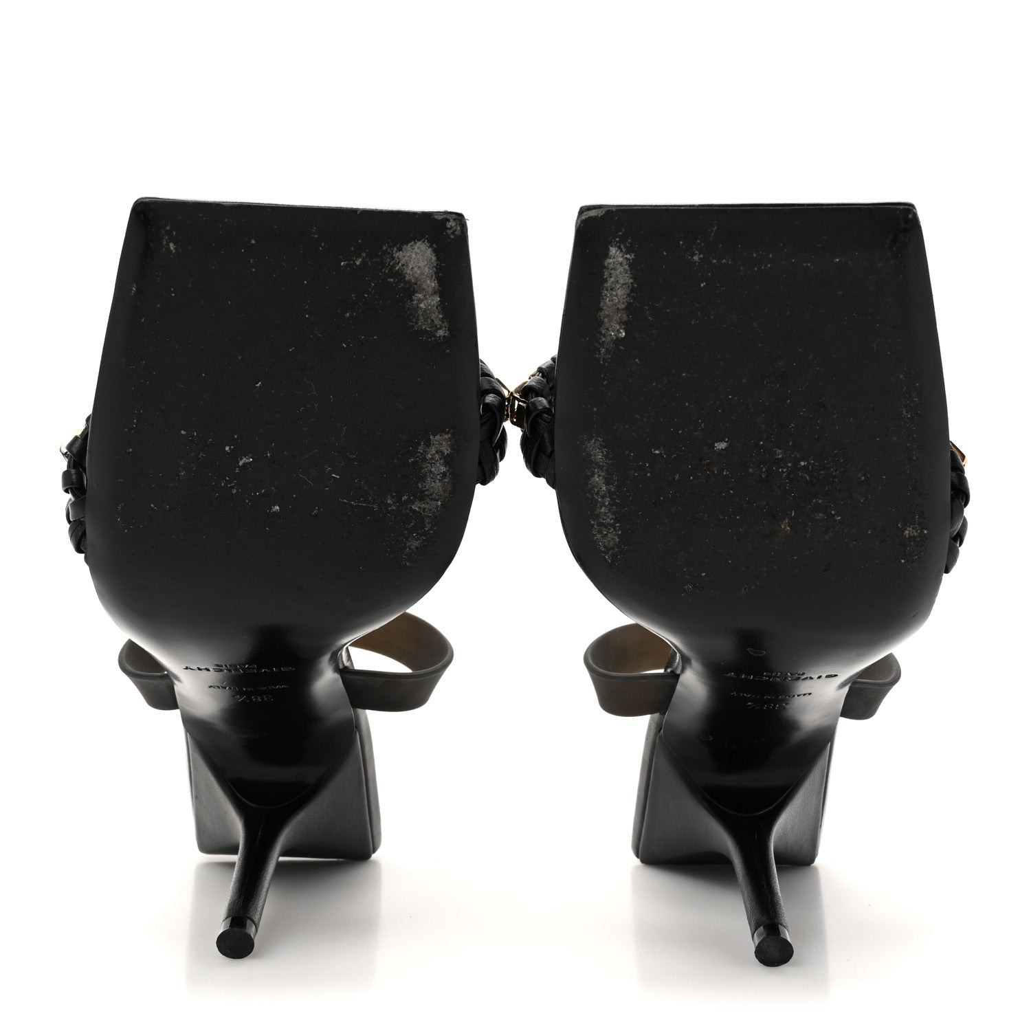 Givenchy Smooth Nappa G Woven Slingback 90mm Sandals 38.5 Black 6 of 10