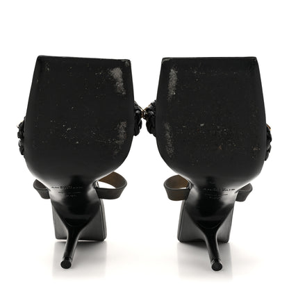 Givenchy Smooth Nappa G Woven Slingback 90mm Sandals 38.5 Black 6 of 10