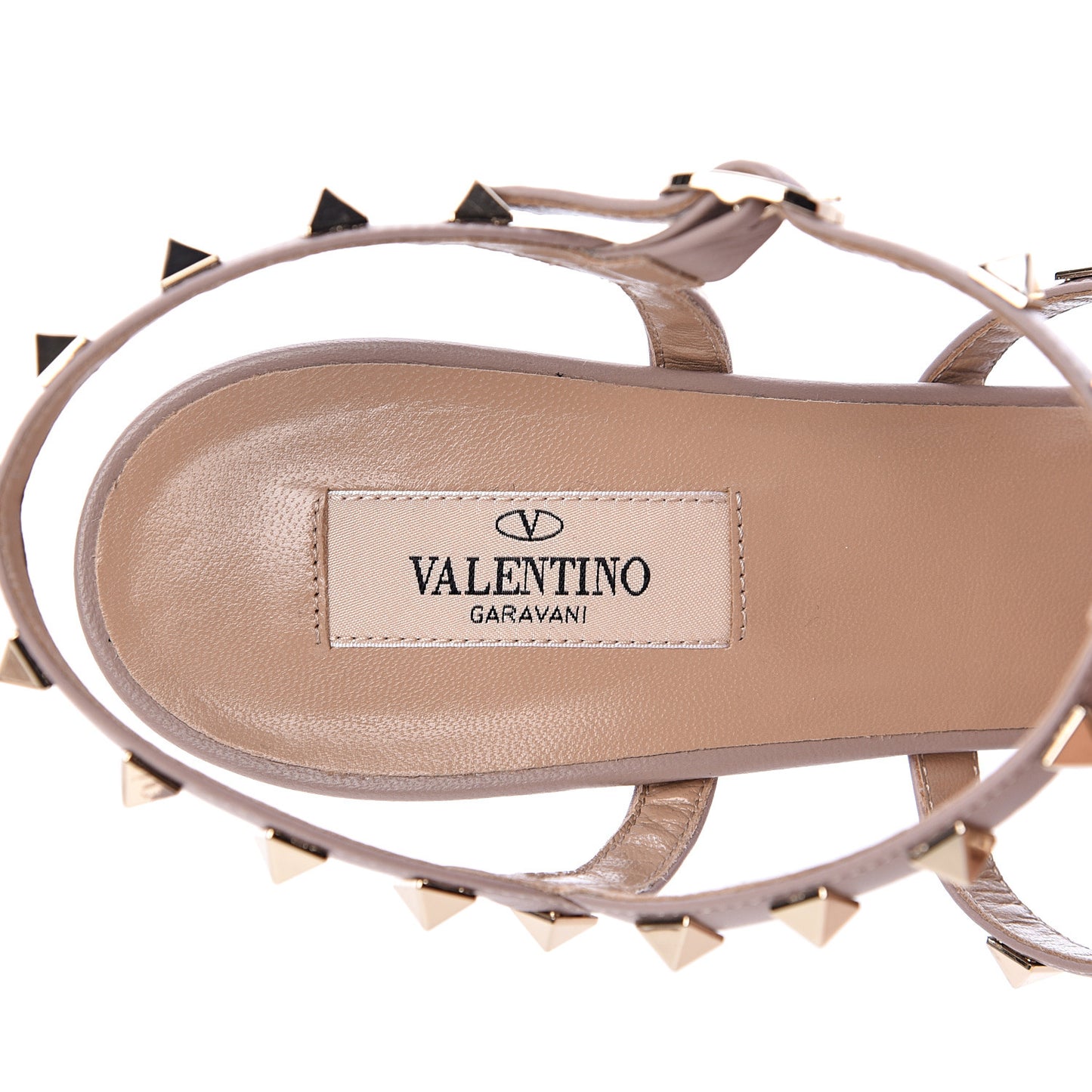Nappa Rockstud Gladiator 105mm Sandals 41 Poudre