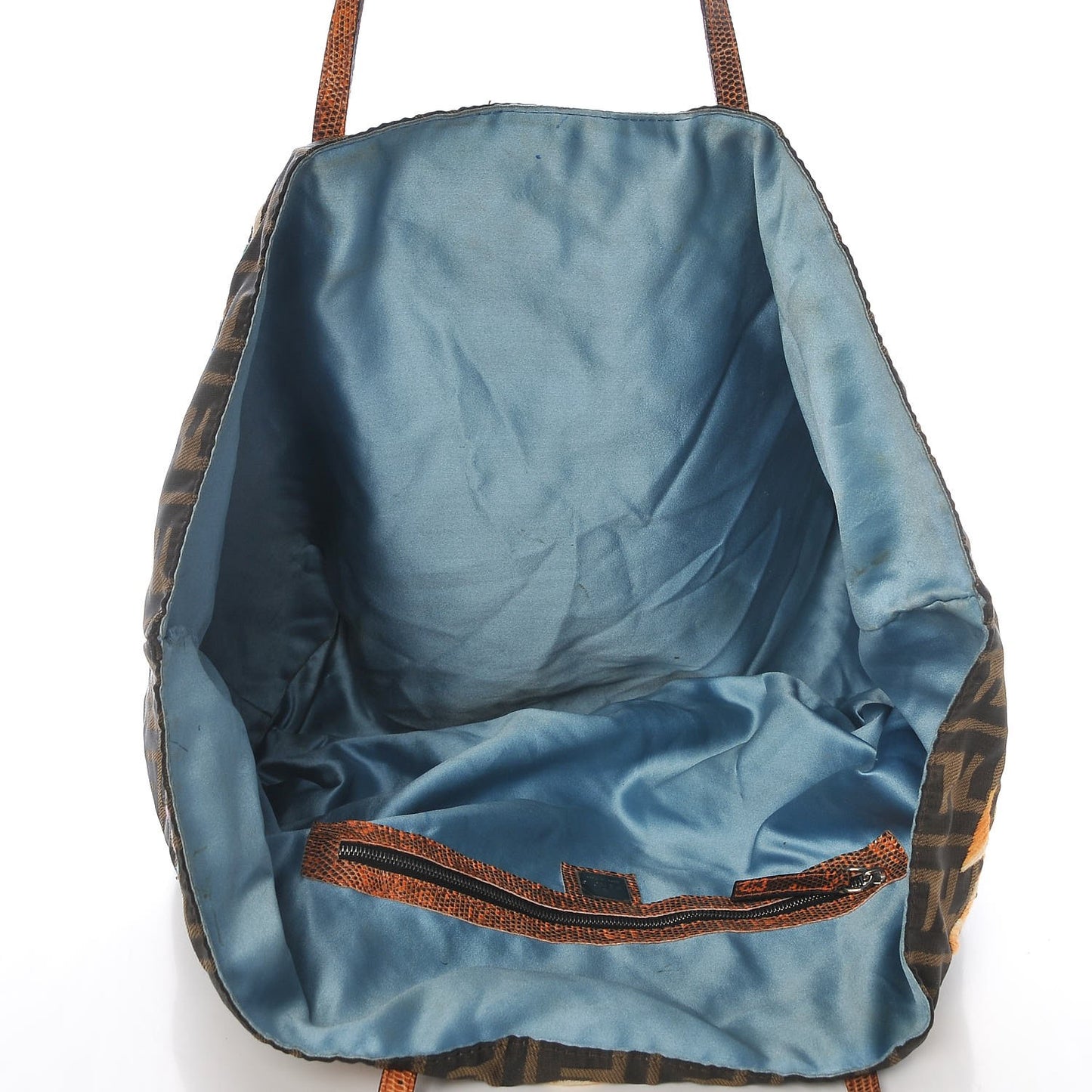 Lizard Zucca Embroidered Large Tote Tobacco Multicolor
