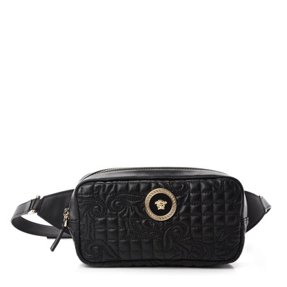 Versace Nappa Barocco Quilted Vanitas Medea Belt Bag Black 1 of 9