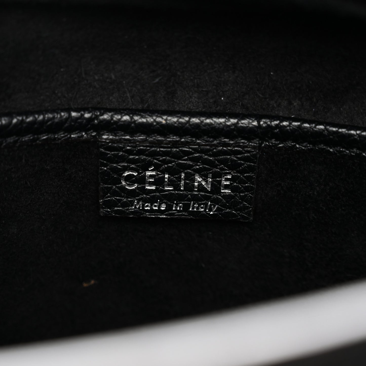Drummed Calfskin Nano Luggage Black
