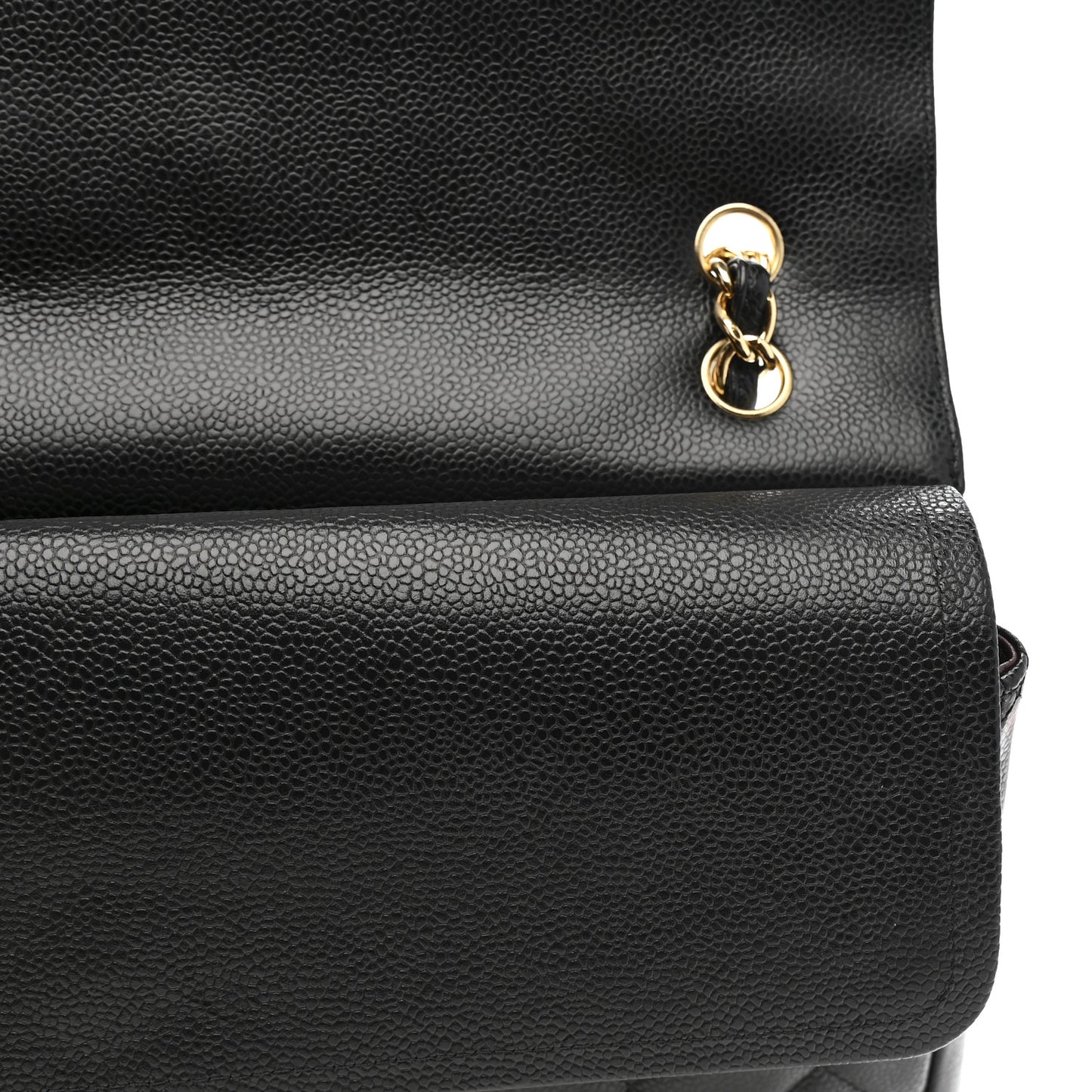 Caviar Quilted Maxi Double Flap Black