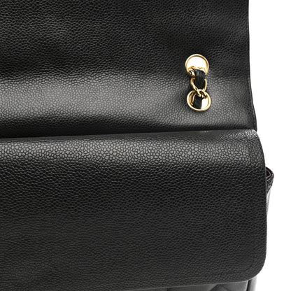 Chanel Caviar Quilted Maxi Double Flap Black 12 of 14
