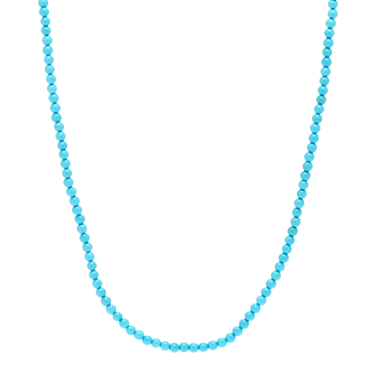 19K Yellow Gold Turquoise Toggle Necklace