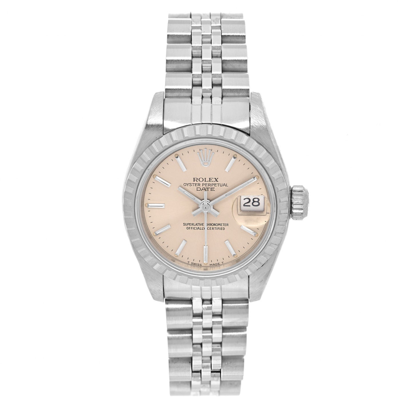 Stainless Steel 26mm Oyster Perpetual Date Watch Silver 69240